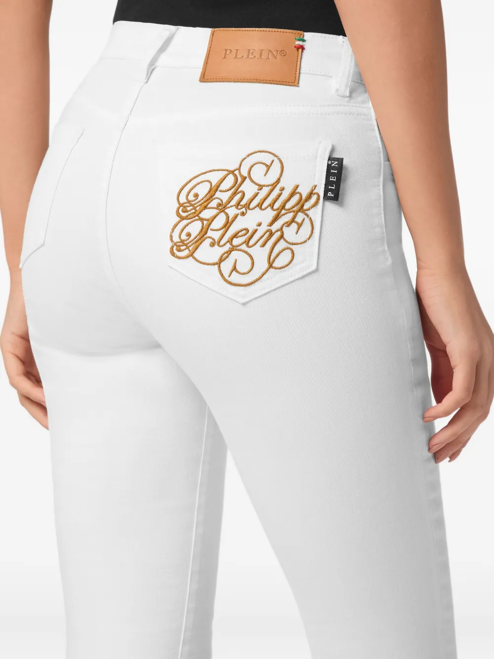 Philipp Plein High waist skinny jeans Wit