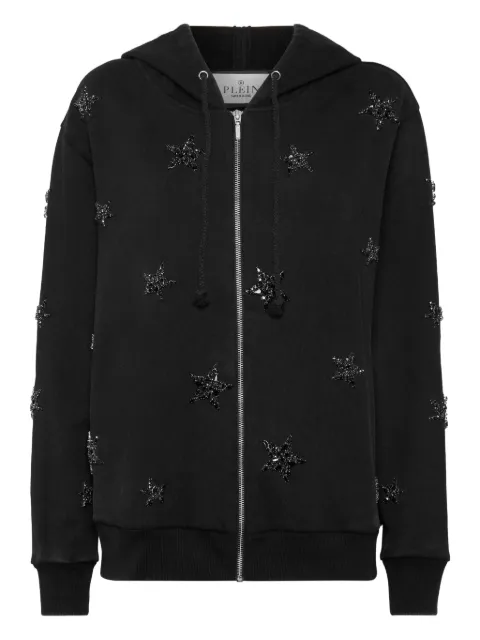 Philipp Plein star-embellished zip-up hoodie
