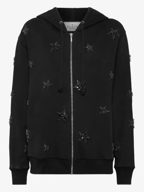 Philipp Plein star-embellished zip-up hoodie