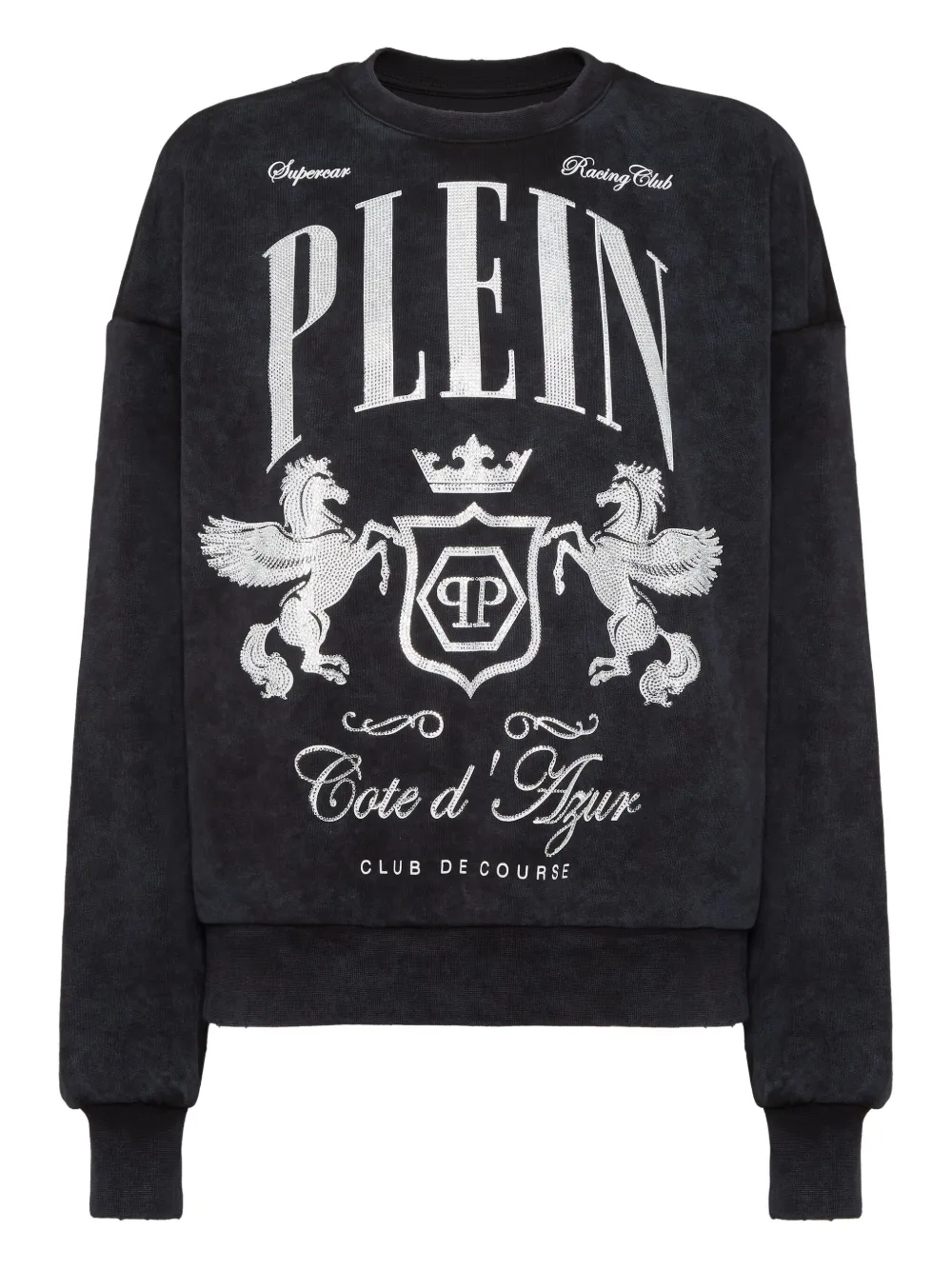 Philipp Plein crystal-embellishment sweatshirt | Black | Image 1