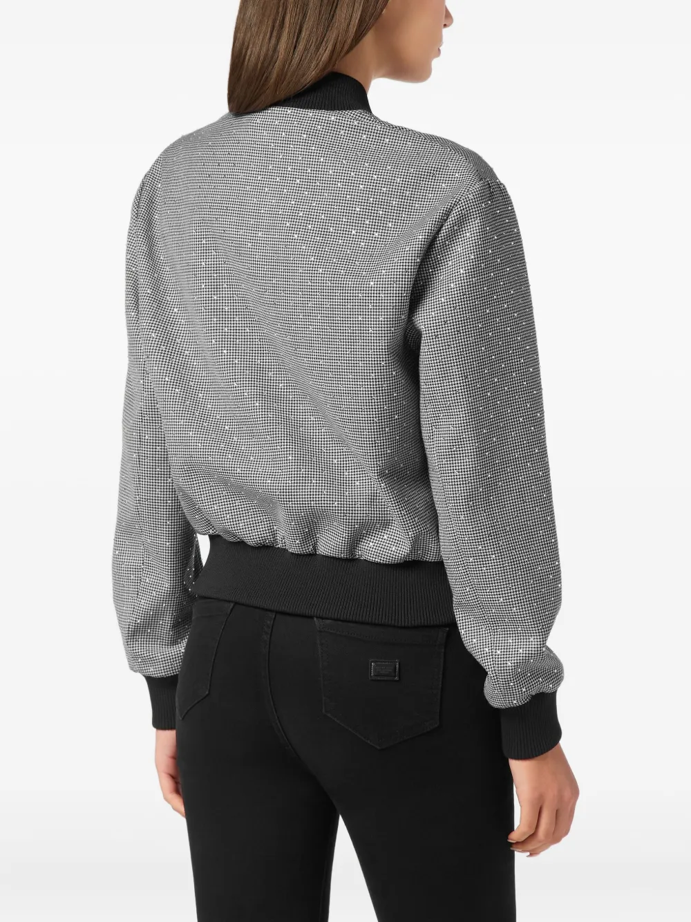 Philipp Plein Cropped bomberjack Zwart