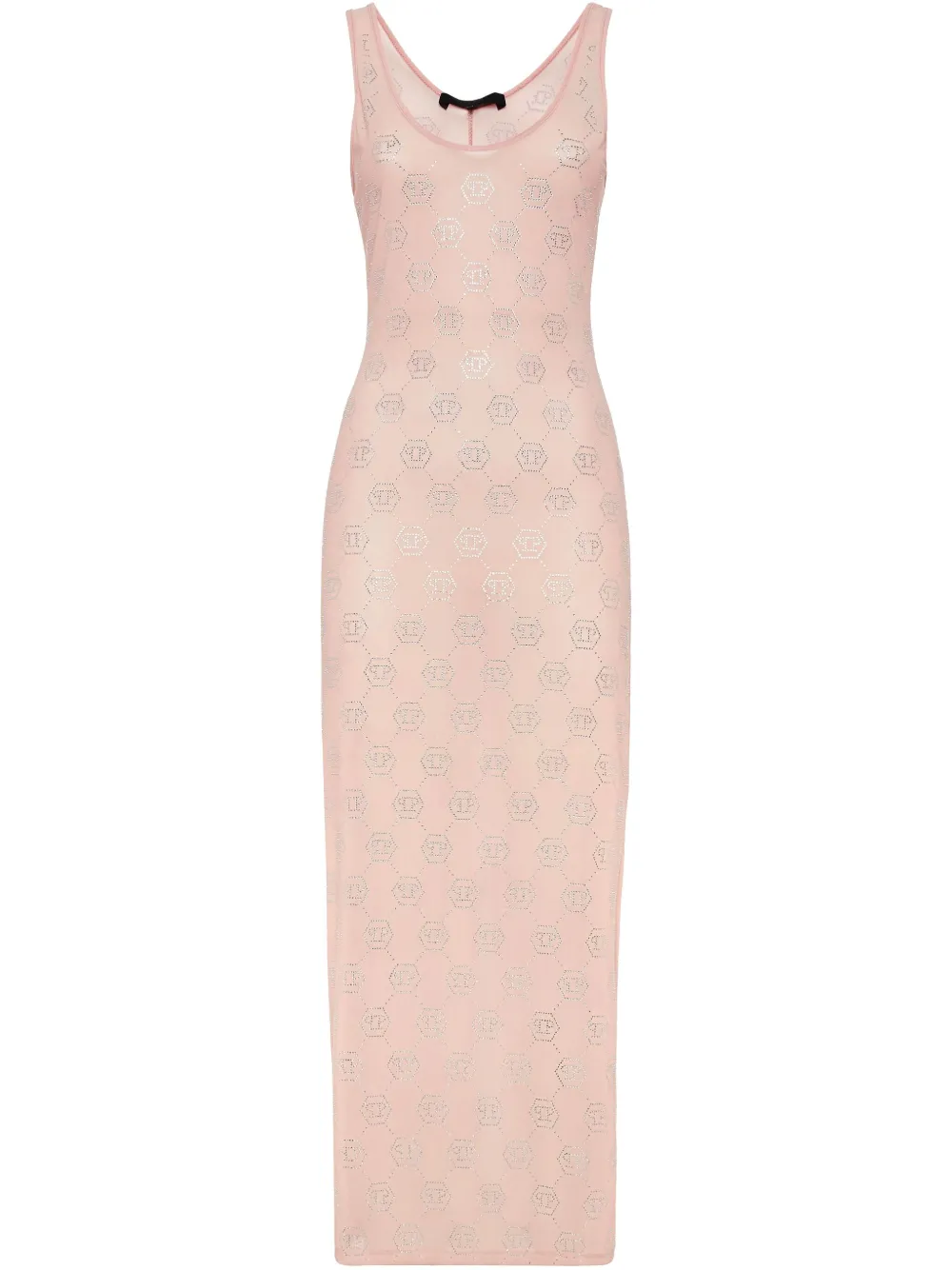 Philipp Plein Midi-jurk met monogram Roze