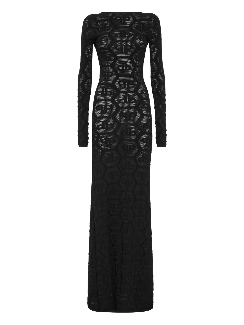 Philipp Plein Jurk met monogram Zwart