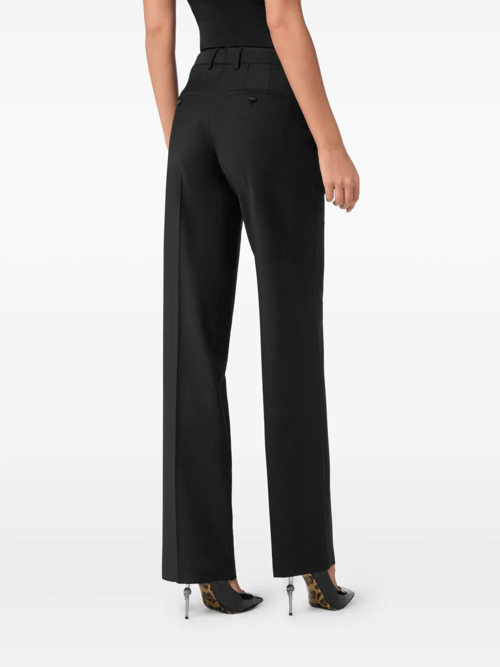 PHILIPP PLEIN PLEAT-DETAILING TROUSERS