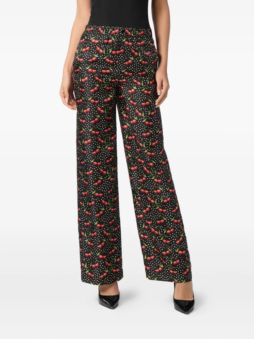 PHILIPP PLEIN CHERRIES STRAIGHT-LEG TROUSERS