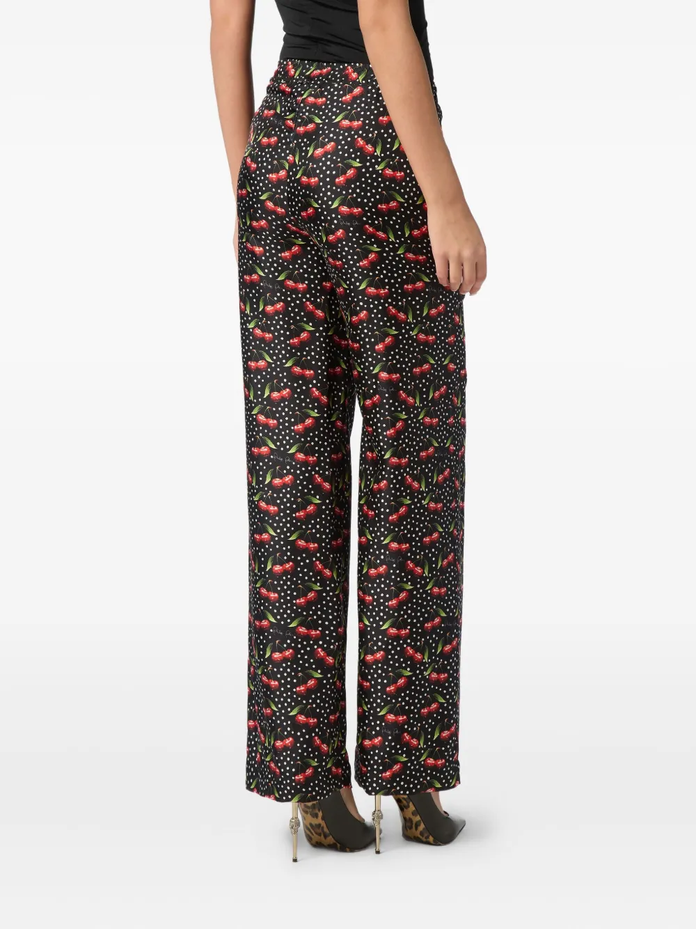 PHILIPP PLEIN CHERRIES STRAIGHT-LEG TROUSERS