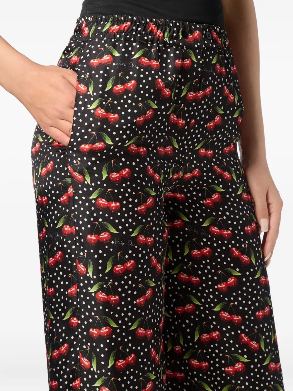 PHILIPP PLEIN CHERRIES STRAIGHT-LEG TROUSERS
