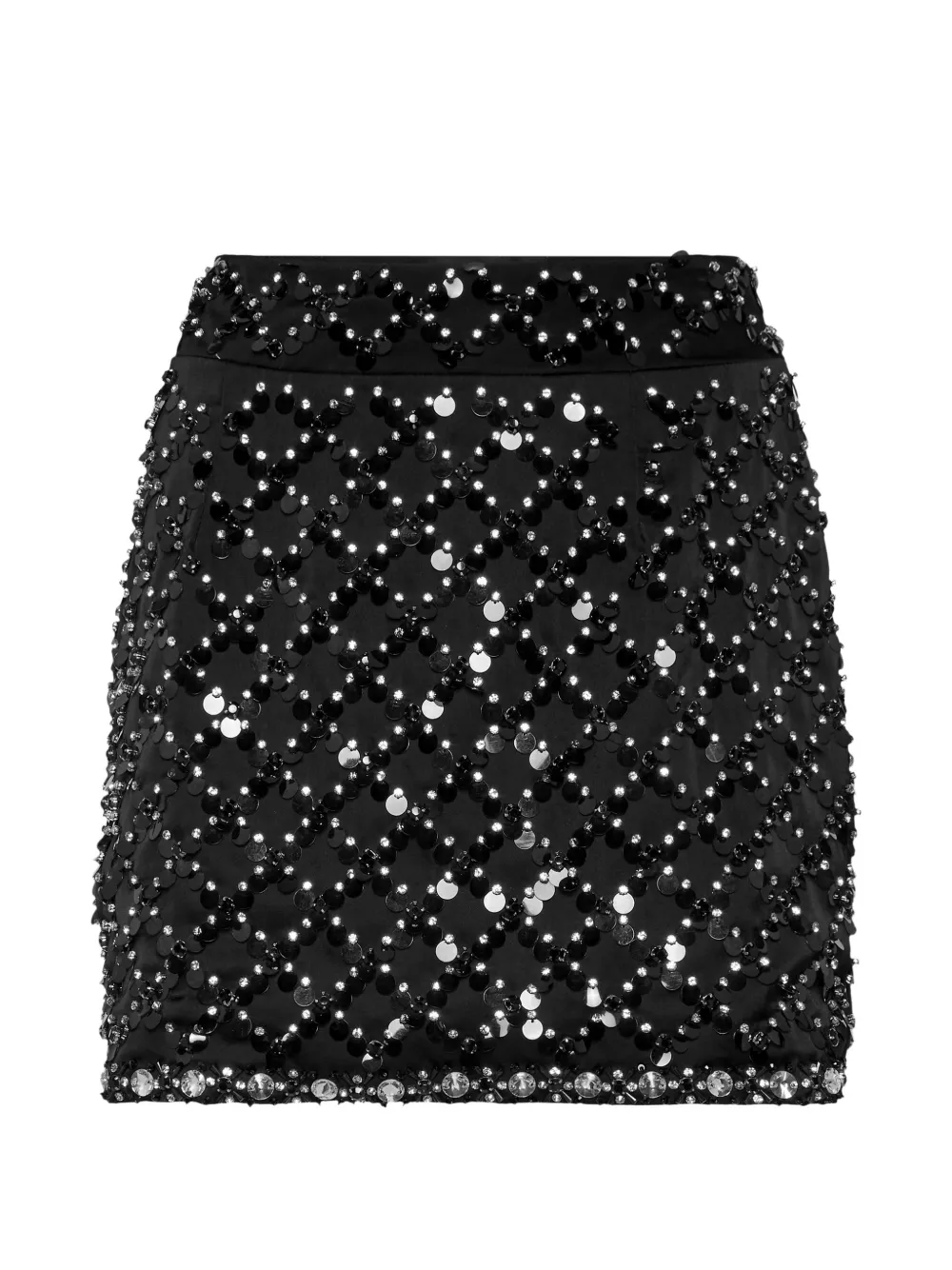 Philipp Plein Borsa mini con paillettes - Nero