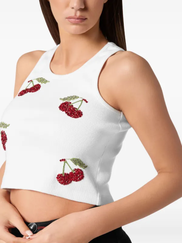 Philipp Plein Cherries Tank Top | White | FARFETCH Philipp Plein Cherries Tank Top | White | FARFETCH