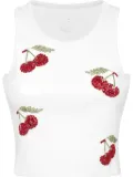 Philipp Plein Cherries tank top - White