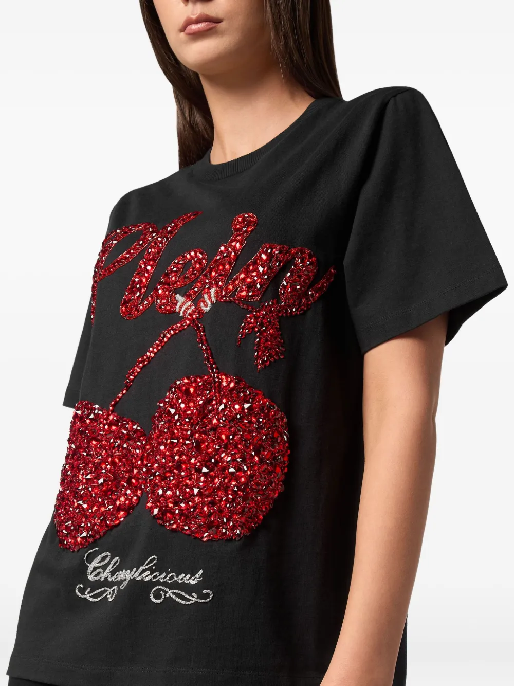 Philipp Plein crystal-embellished t-shirt Zwart