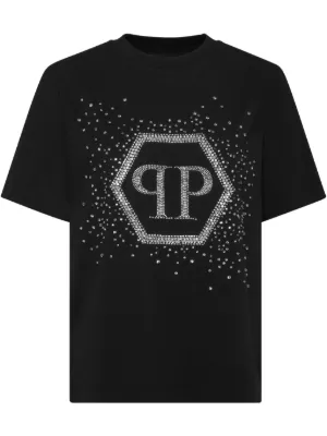 Philipp Plein crystal-embellished T-shirt | Black | FARFETCH