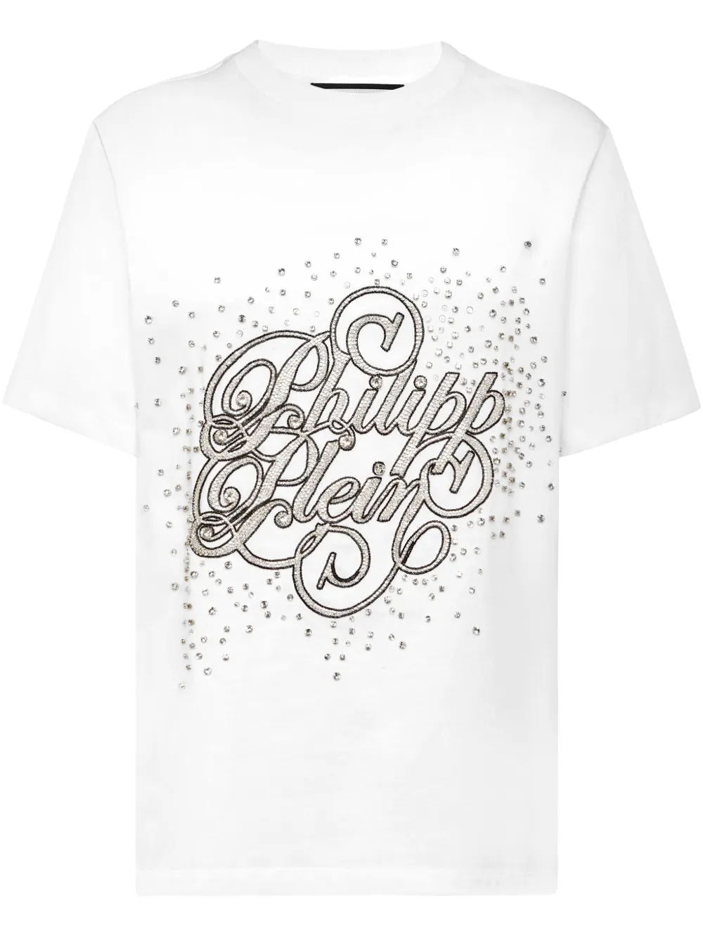 Shop Philipp Plein Crystal-embellished T-shirt