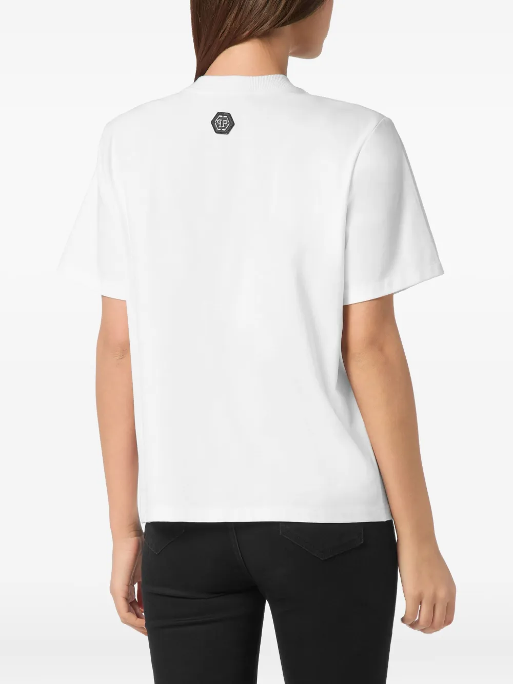 Shop Philipp Plein Crystal-embellished T-shirt