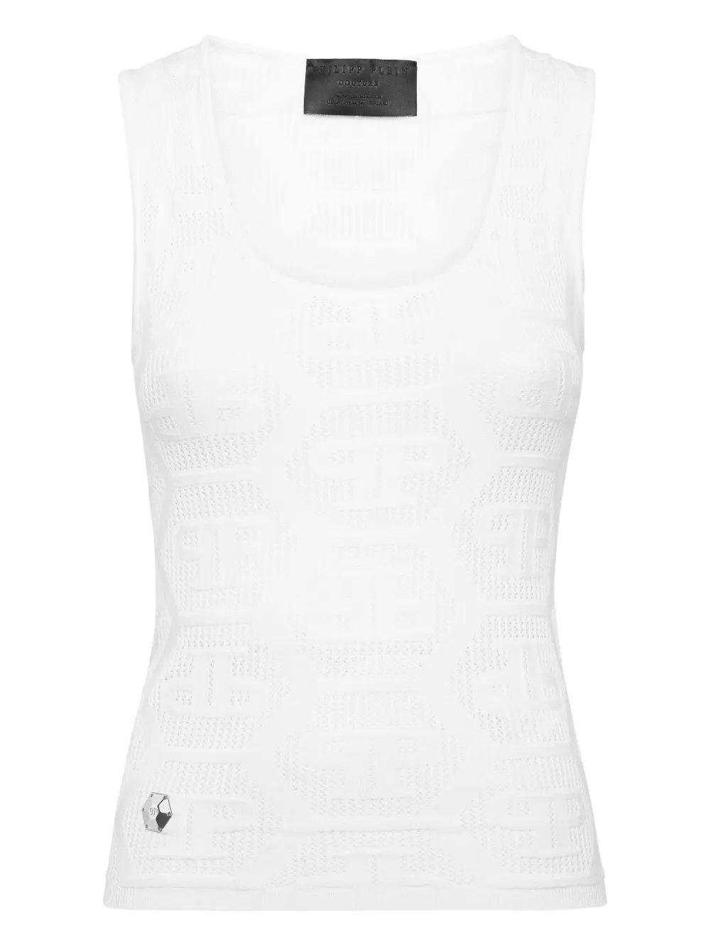 Philipp Plein Tanktop met monogram Wit