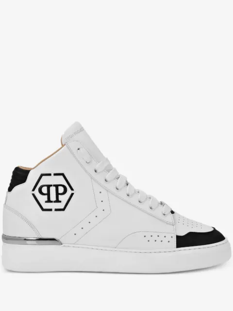 Philipp Plein Hexagon leather sneakers