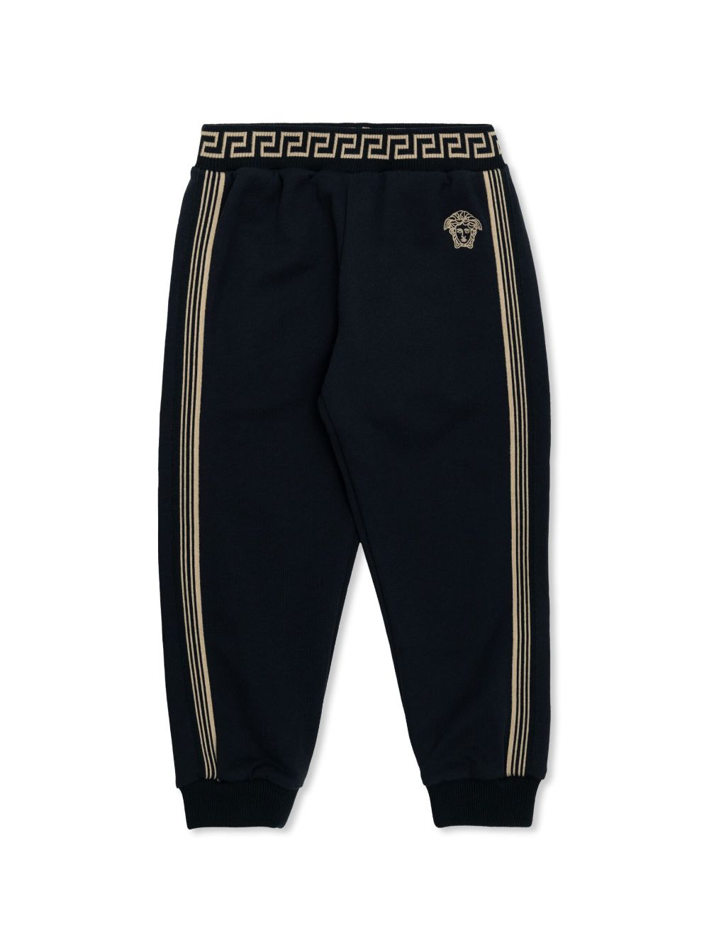 Versace Kids Greca-detail sweatpants - Blue