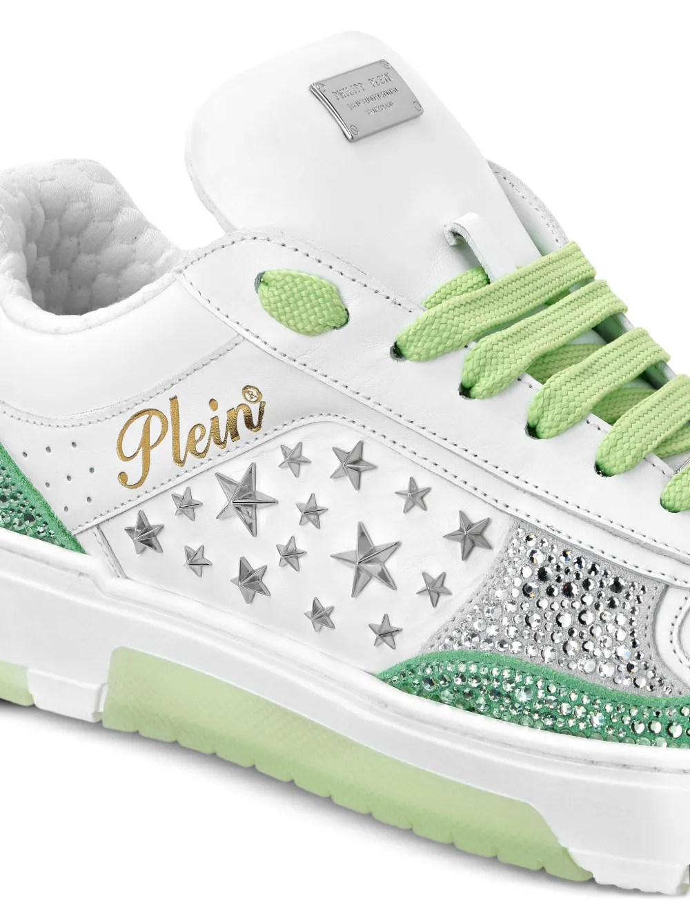 Philipp Plein studded leather sneakers White