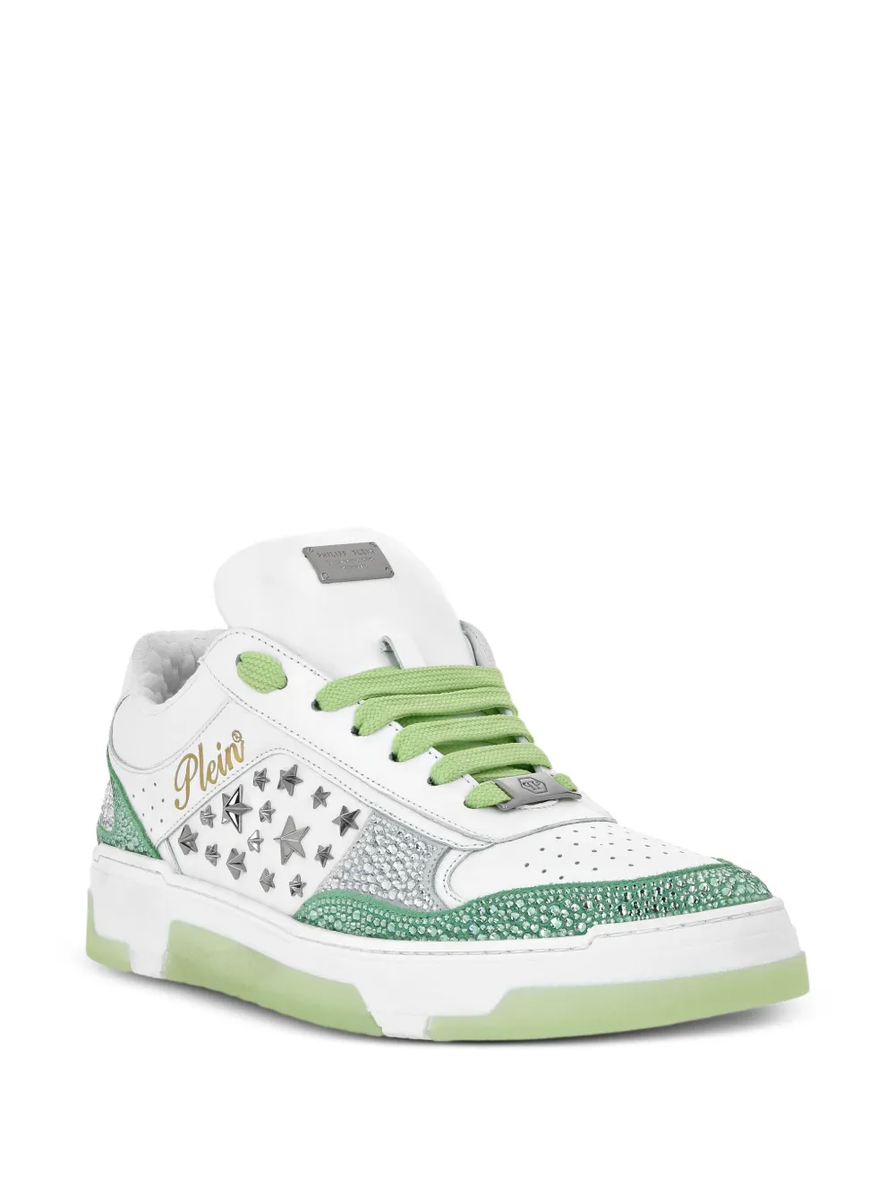 Philipp Plein studded leather sneakers White