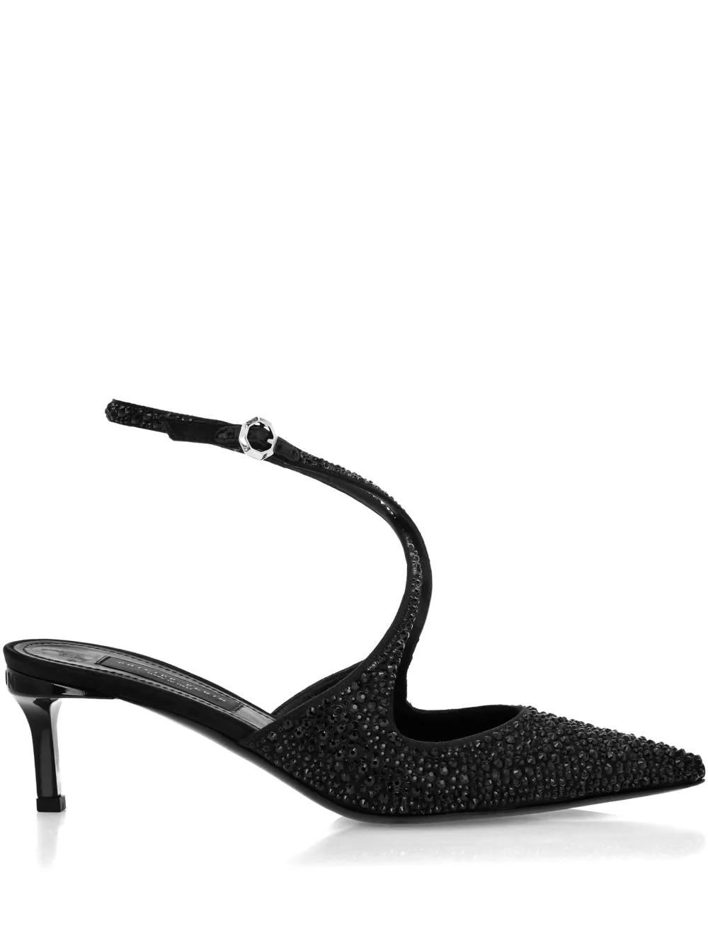 Philipp Plein 55mm Slingback Strass pumps Black