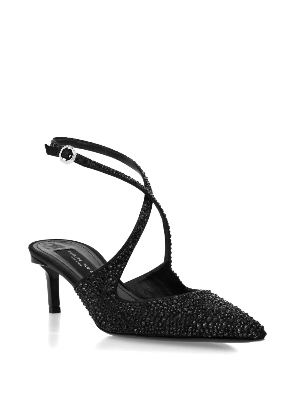 Philipp Plein 55mm Slingback Strass pumps Black