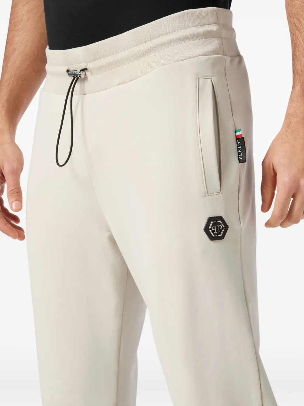 Philipp Plein Trainingsbroek met logopatch Beige