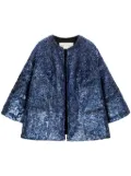 DRIES VAN NOTEN embellished cocoon jacket - Blue