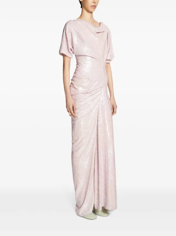 DRIES VAN NOTEN sequin-embellished Maxi Dress | Pink | FARFETCH