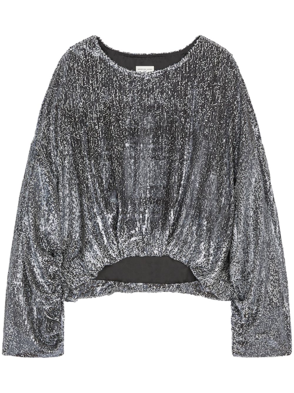 sequin-embellished top