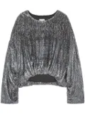 DRIES VAN NOTEN sequin-embellished top - Silver