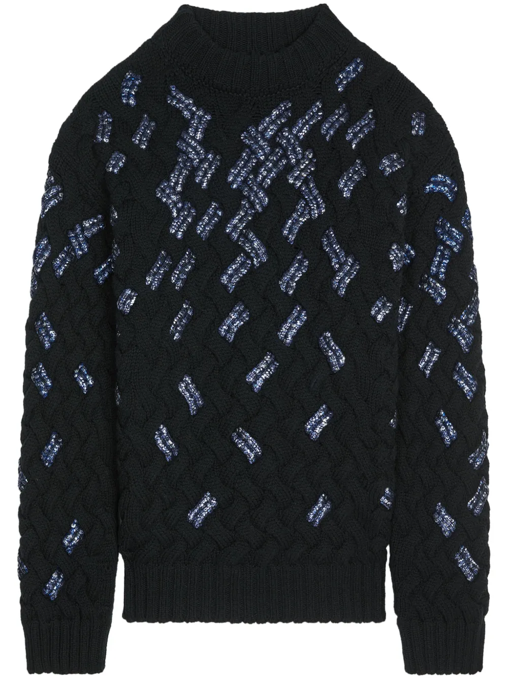 Dries Van Noten Sequin-embellished Sweater In Black