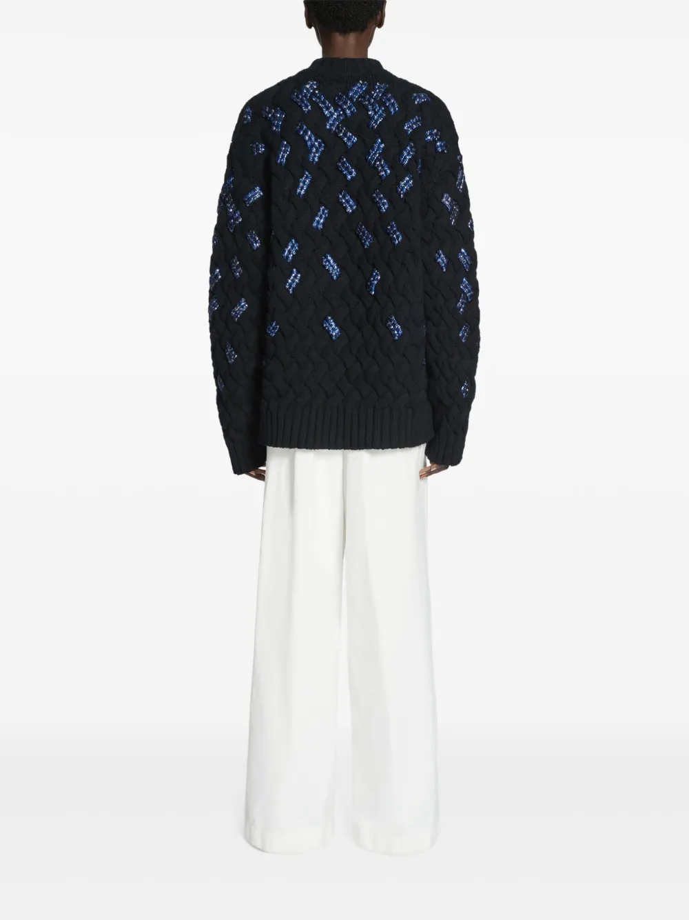 Dries Van Noten Sequin-embellished Sweater In Black