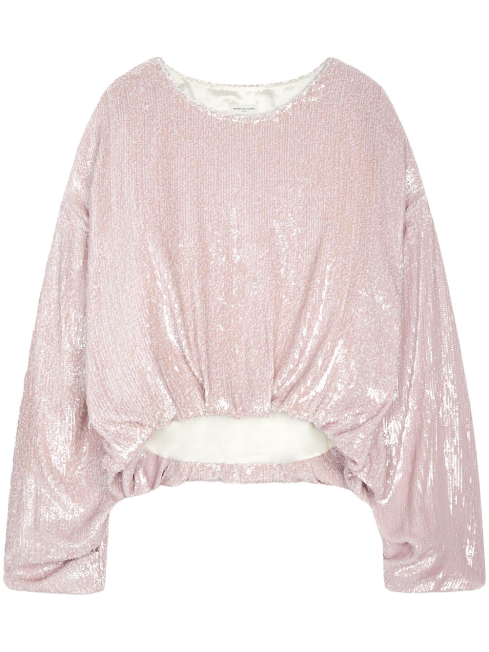 DRIES VAN NOTEN sequin-embellished top - Pink