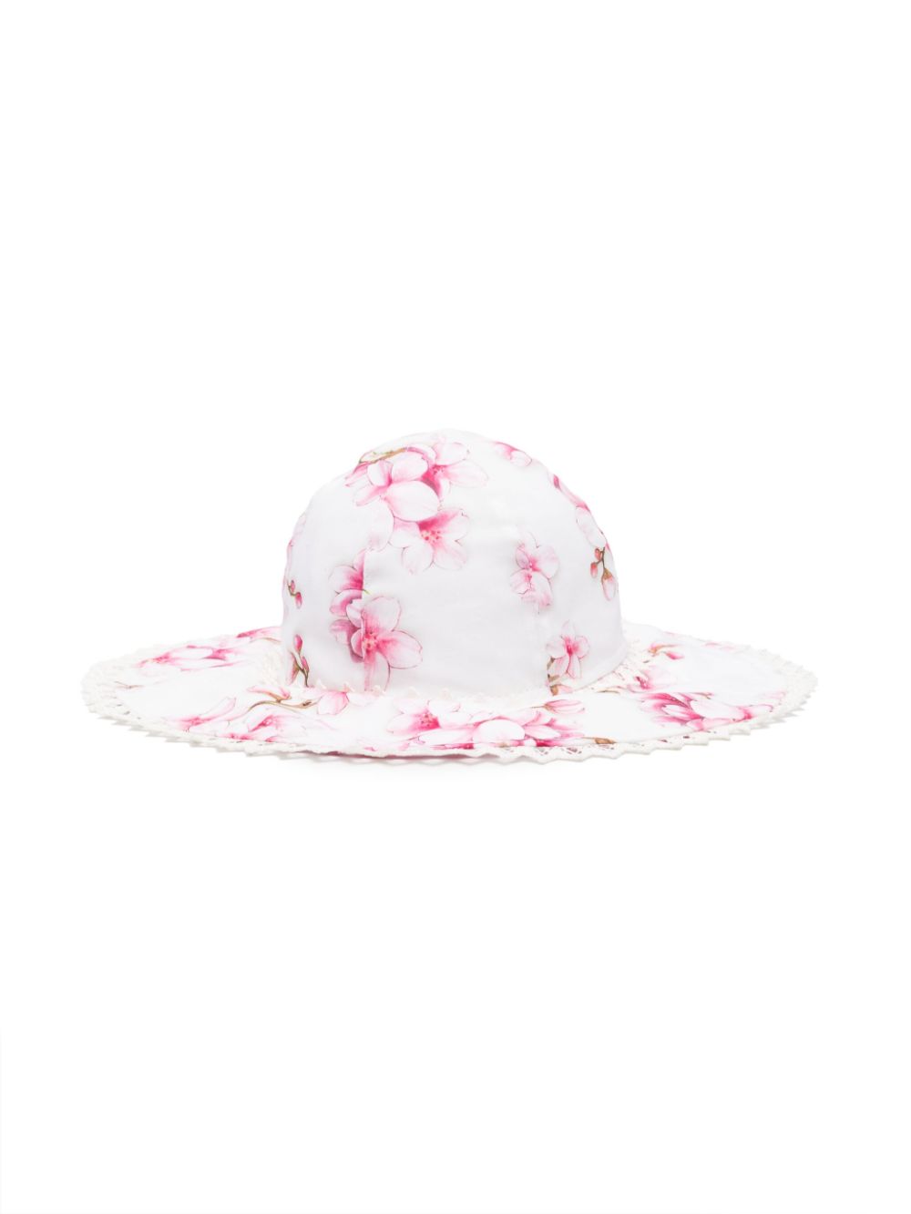 Monnalisa floral-print sun hat - White