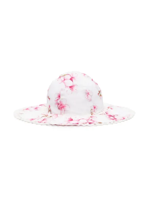Monnalisa floral-print sun hat