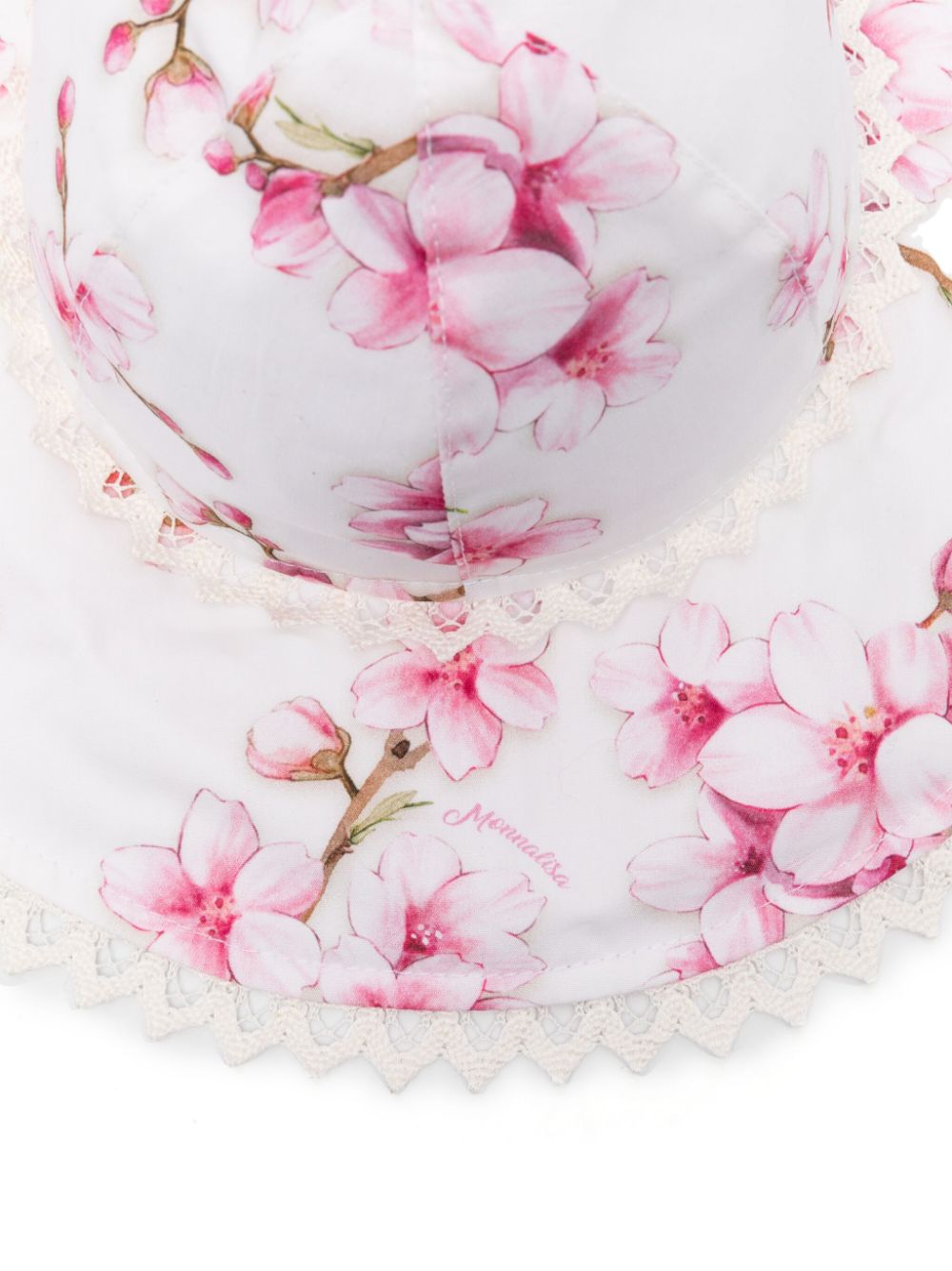 Monnalisa floral-print sun hat - White