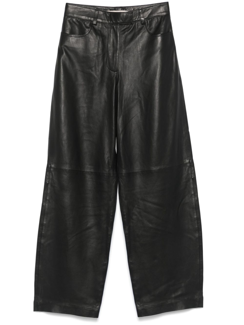 Cocoon leather trousers