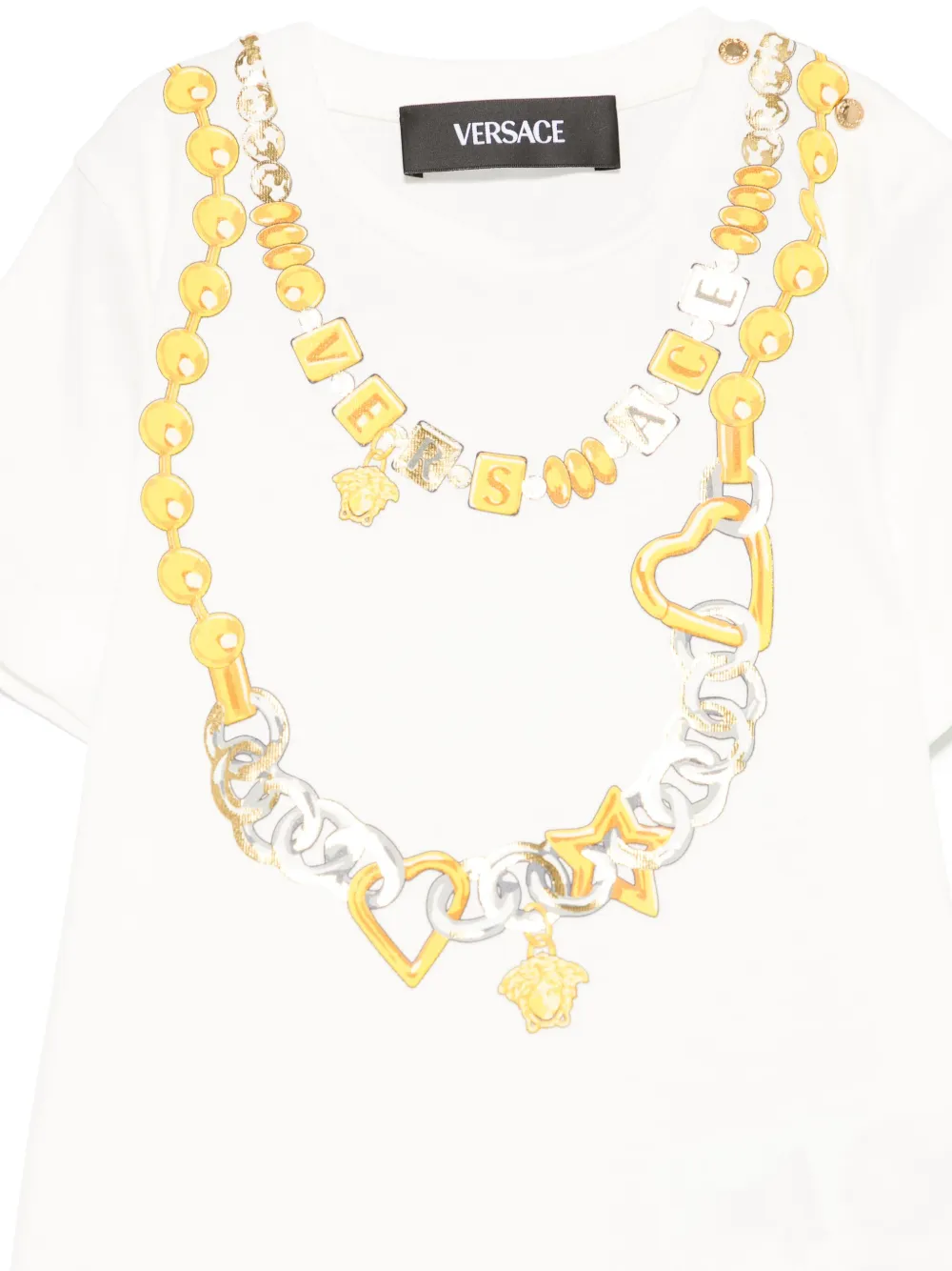 Versace Kids T-shirt met logoprint Wit