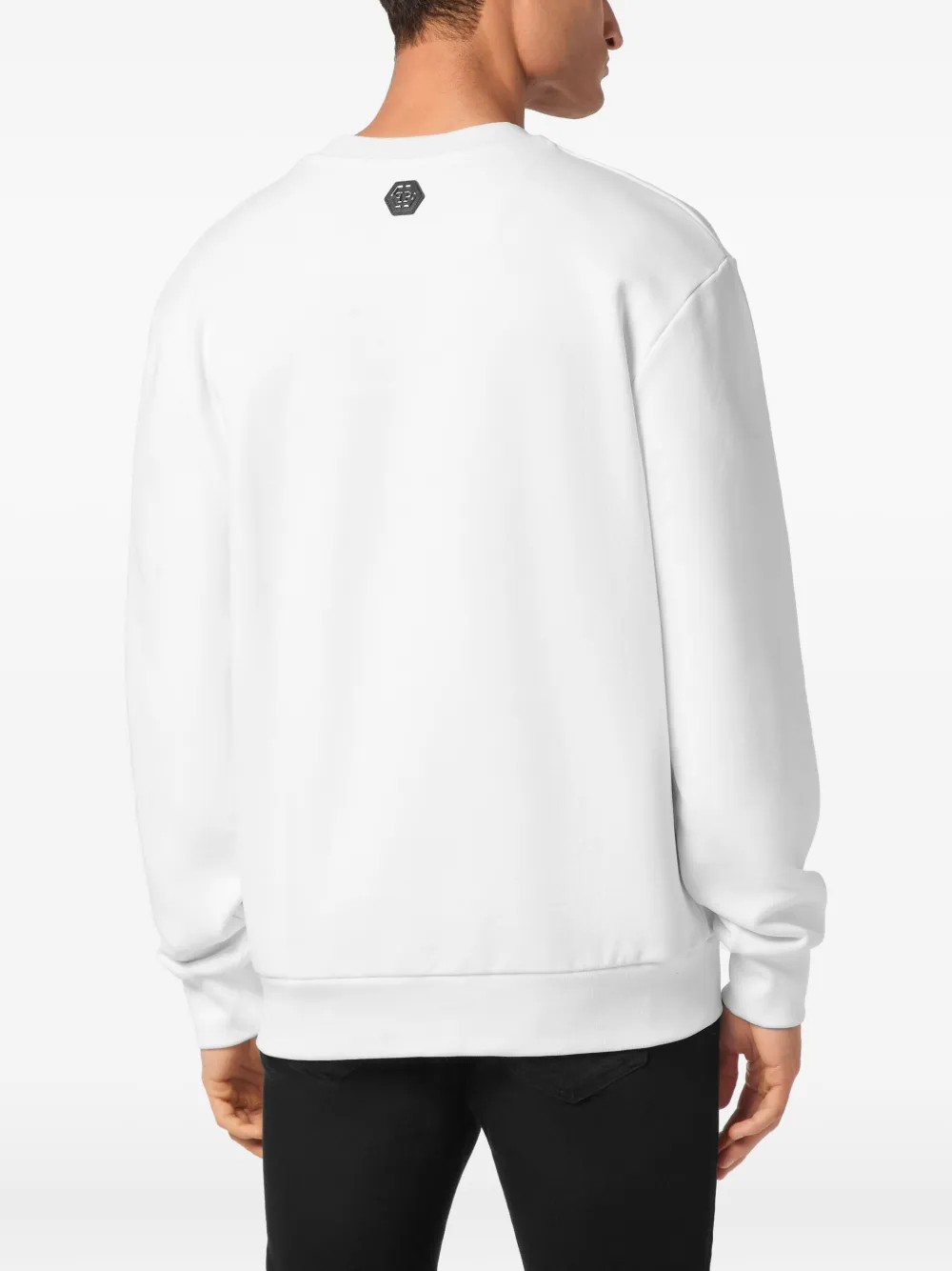 Philipp Plein Sweater met logo-reliëf Wit