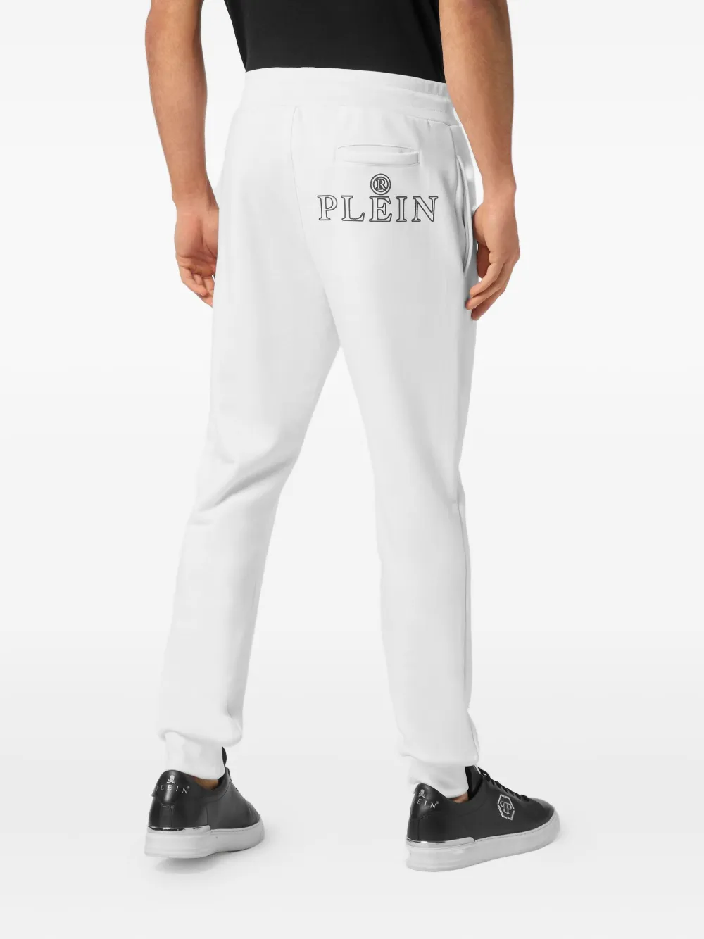 Philipp Plein Trainingsbroek in katoenblend Wit