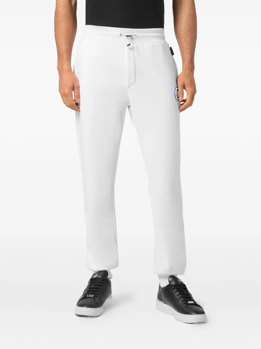 Philipp Plein Trainingsbroek in katoenblend Wit