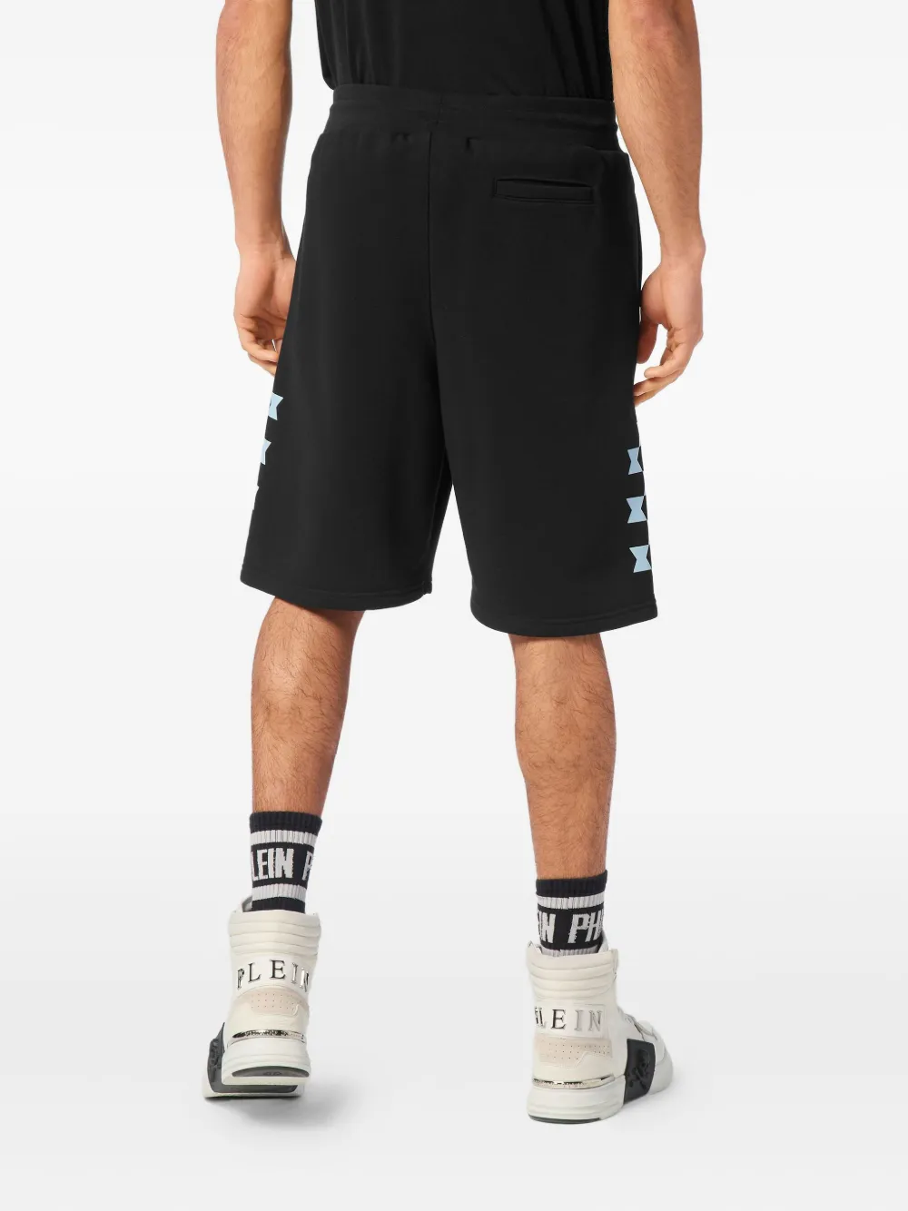 Philipp Plein Checkmate shorts Zwart