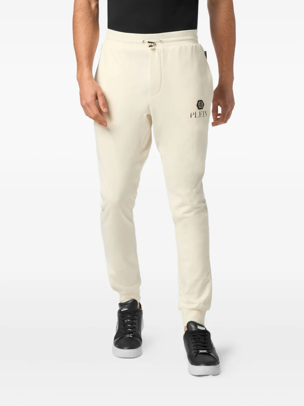 Philipp Plein Trainingsbroek in katoenblend Wit