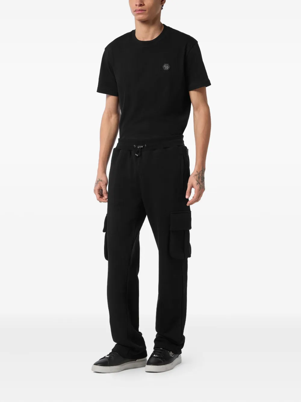 Philipp Plein Broek van katoenblend - Zwart