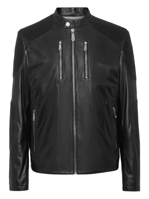 Philipp Plein chamarra de piel Moto