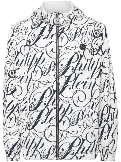 Philipp Plein chamarra con logo estampado