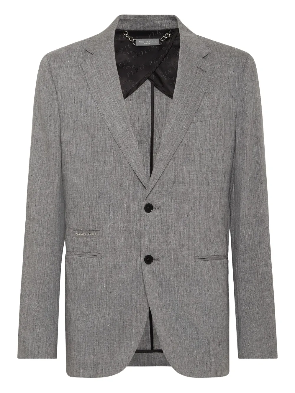 Philipp Plein linen blazer Grijs