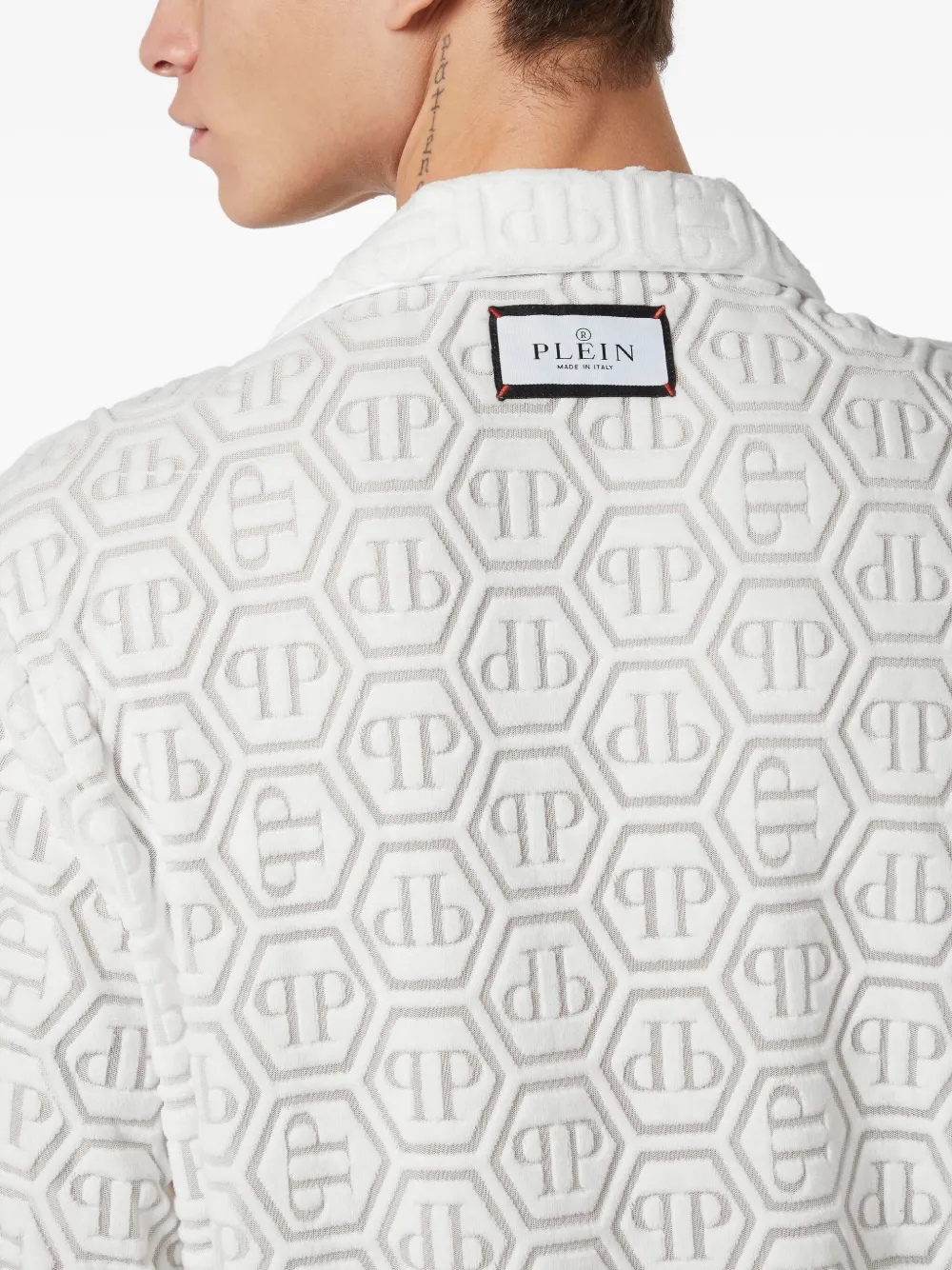 Philipp Plein Overhemd met monogram Wit