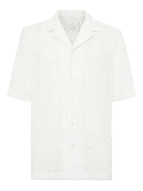 Philipp Plein Jacquard-Hemd mit Monogrammmuster
