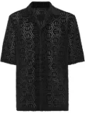 Philipp Plein hexagon-patterned short-sleeve shirt - Black